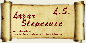 Lazar Slepčević vizit kartica